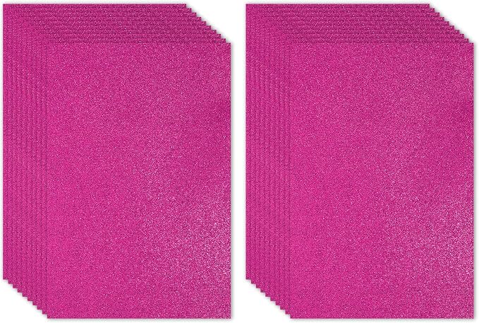 PATIKIL Fuchsia Shiny EVA Glitter Foam Sheet 16x12 Inch 2mm Thick