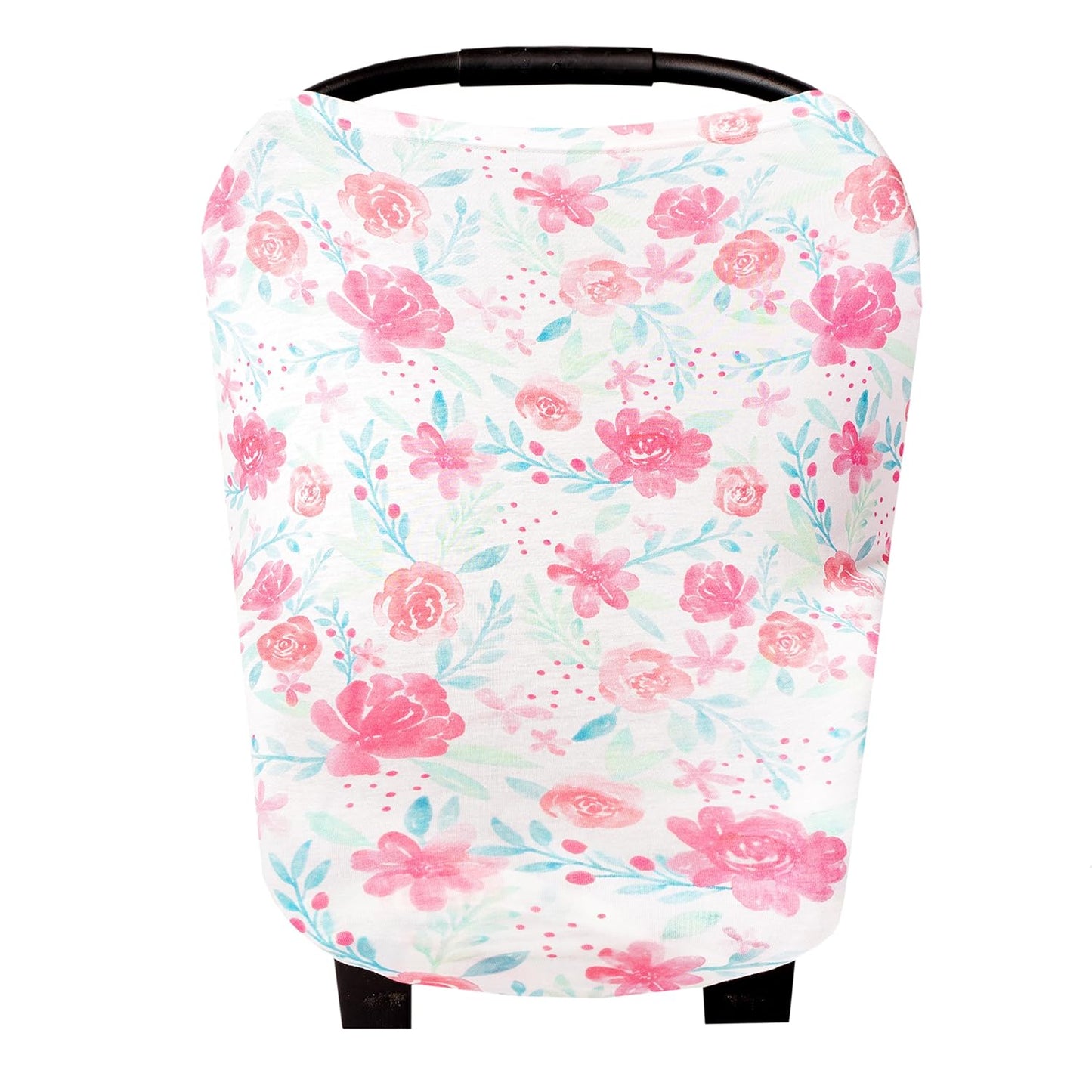 Baby Car Seat Cover Canopy and Nursing Cover Multi-Use Stretchy 5 in 1 Gift June by Copper Pearl