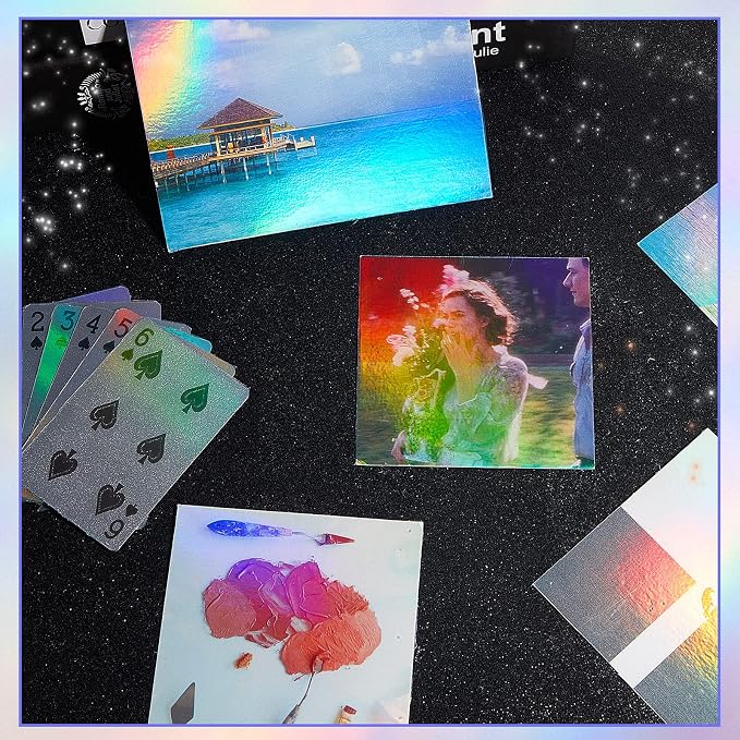Clabby 36 Sheets Holographic Sticker Paper A4 Vinyl Holographic Laminate Sheets