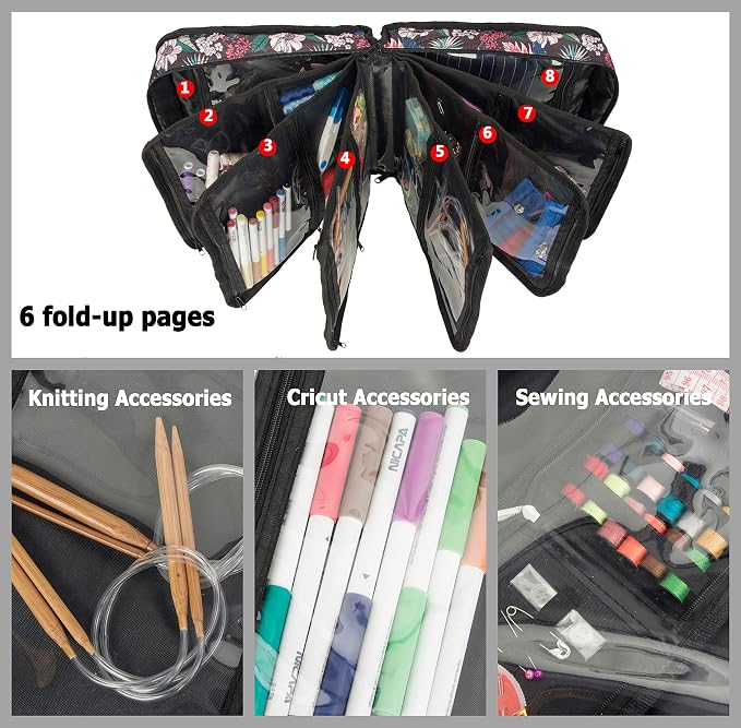 PACMAXI Sewing Accessories Storage Bag, Craft Tools | Roomy carry bag