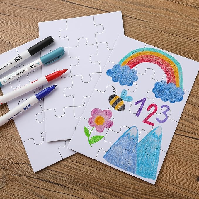 Mr. Pen- Blank Puzzle, 10 Pack, 12 Pieces/Pack, 5.5" x 8.1" | Blank Puzzles to