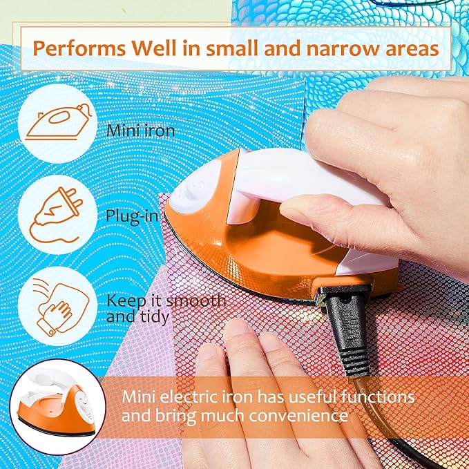 Honoson Mini Craft Iron Mini Heat Press Small Iron 3.93 x 2.36 x 2.76 in