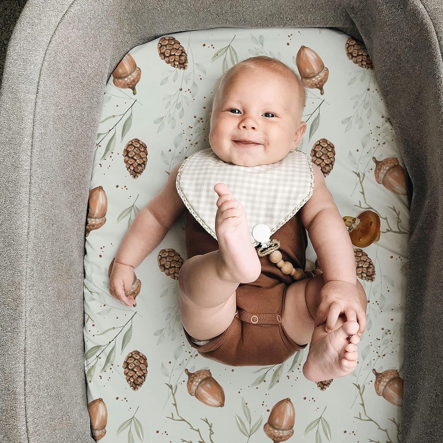 Pack n Play Sheets, BROLEX 2 Pack Mini Crib Sheets,Stretchy Portable Fitted Playard Sheet Set, Convertible Playard Mattress Cover,Ultra Soft Breathable Material,Bunny Nuts