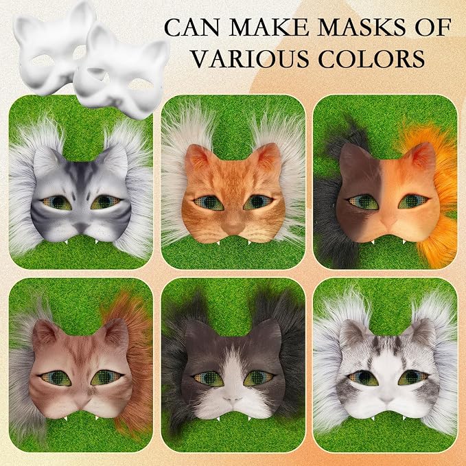 Seenelling DIY Therian Mask Kit Blank Cat Mask