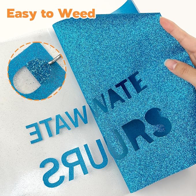 HTVVETUR Glitter Heat Transfer Vinyl