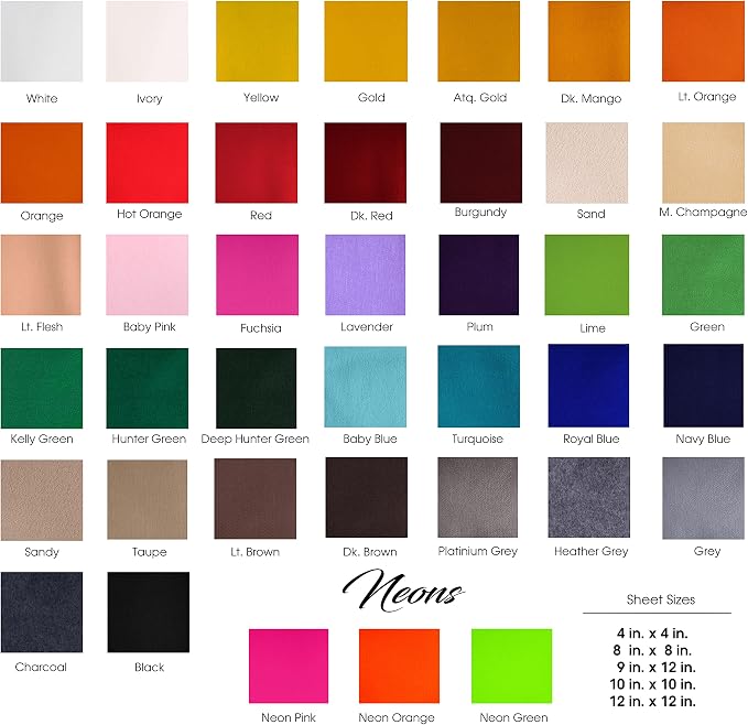 FabricLA Acrylic Felt Sheets for Crafts