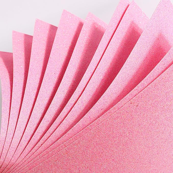 10 Sheets Glitter Paper Sheet for Crafts, A4 Cardstock Self-adhesive Paper for