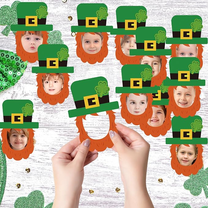 50 Pcs St. Patrick's Day Bulletin Board Leprechaun Hat Cutouts | Green
