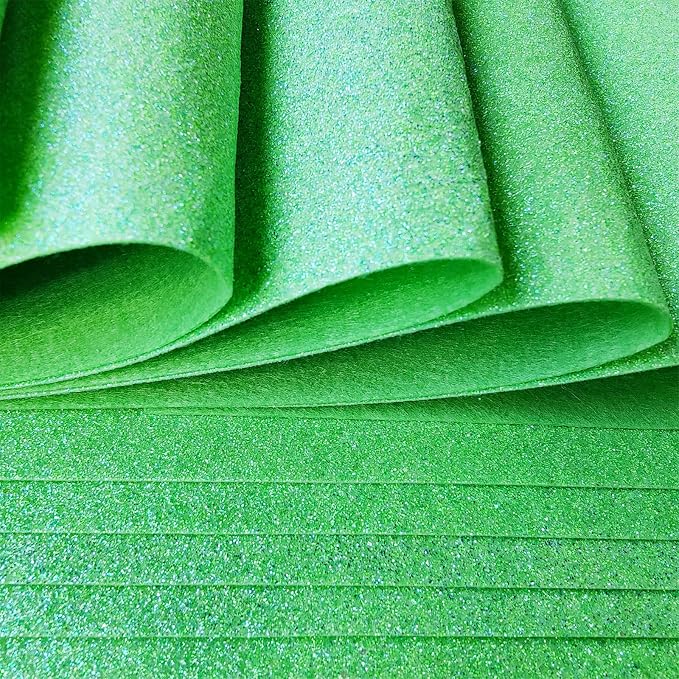 Jtnohx Glitter Felt Fabric, 8 x12 inches Felt Square