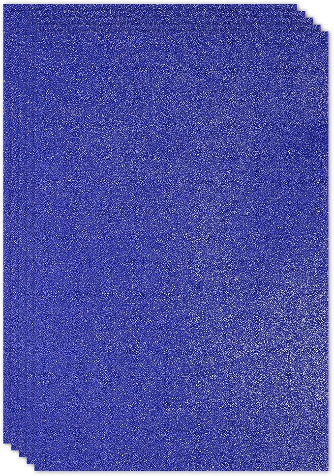 PATIKIL Dark Blue Shiny EVA Glitter Foam Sheet 11.8 x 7.9 Inch 2mm Thick