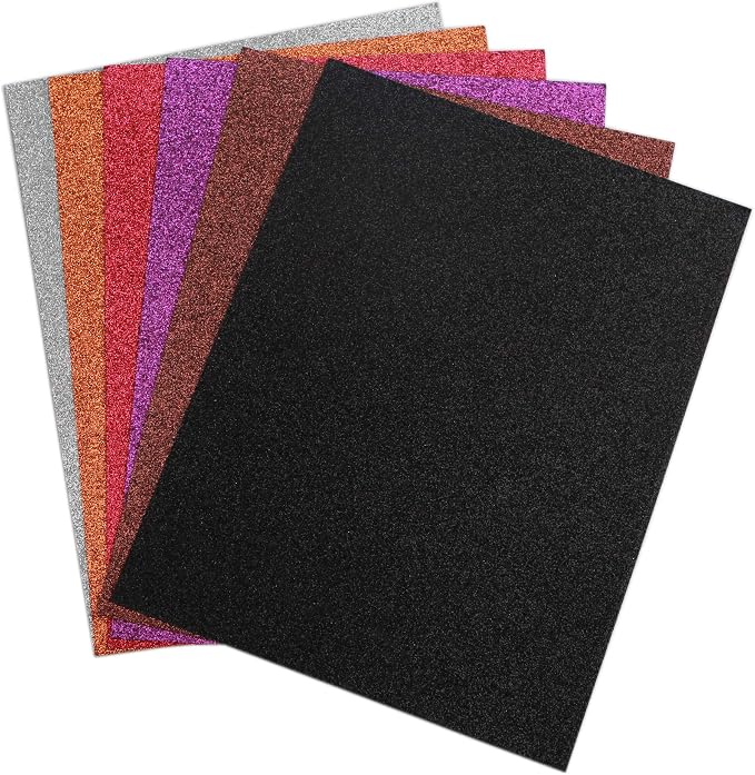 16 Pack Glitter EVA Foam Handicraft Sheets