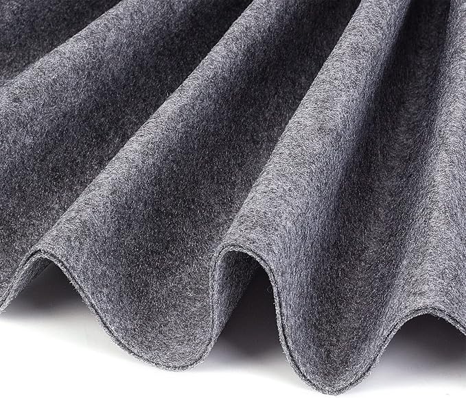 BENECREAT 10FT 15.75 Inch Wide Dark Gray Felt Fabric Sheet Nonwoven Felt Roll