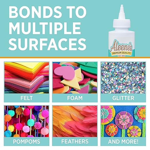 Aleene's Felt and Foam Glue, Strong Bond Tacky Glue, Felt and Fabric, 4 lf oz