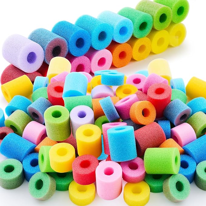 Frienda 100 Pcs Pool Noodles Bits Multicolor Craft Small Size Versatile Mixed