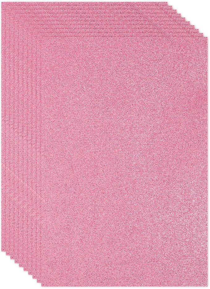 PATIKIL Dark Pink Shiny EVA Glitter Foam Sheet 11 x 8 Inch 2mm Thick