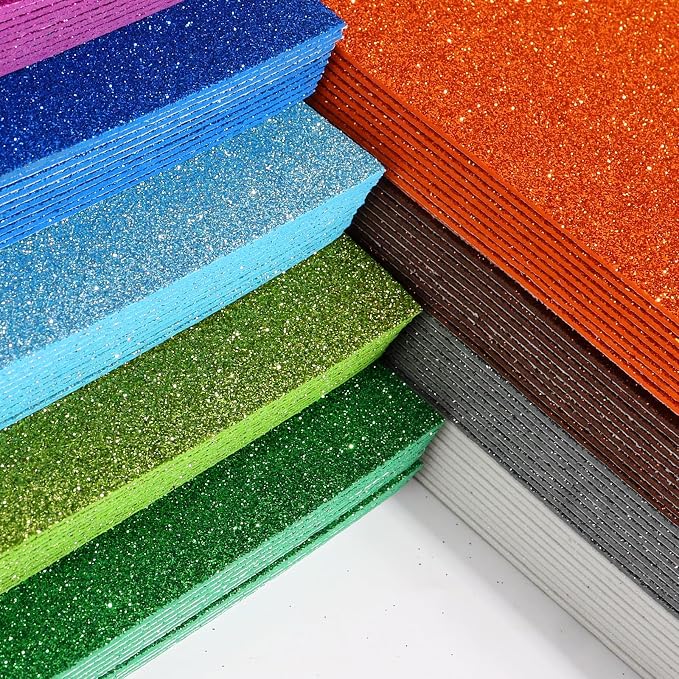 10 Sheets Glitter Cardstock Paper