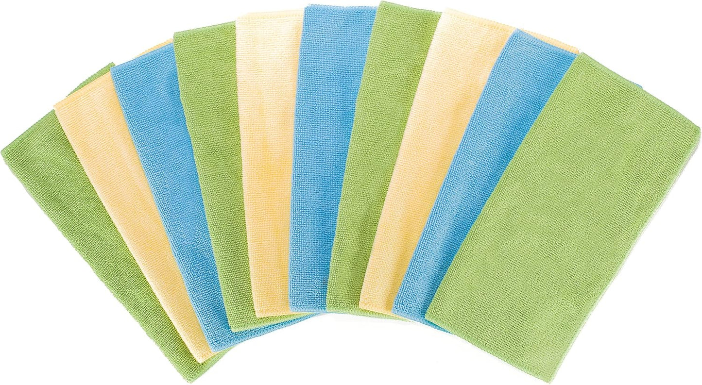Fuller Brush Microfiber Everyday All Home Cloths 19410 (10 Multi-Colored Cloths)