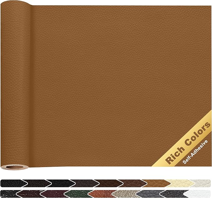 KING MOUNTAIN Leather Repair Patch, 16 x 60 Inches self Adhesive Leather Repair