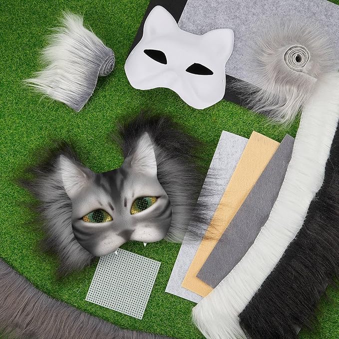Seenelling DIY Therian Mask Kit Blank Cat Mask
