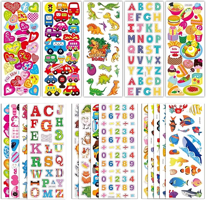 500+ Puffy Stickers, 3D Stickers