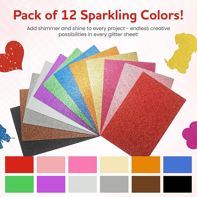 Self-Adhesive Glitter EVA Foam Sheets