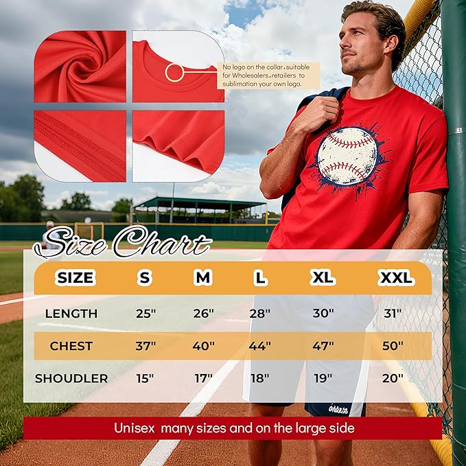 Joyclub 5 PCS Unisex Sublimation Blanks Bulk Polyester T Shirts