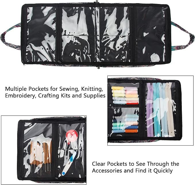 PACMAXI Sewing Accessories Storage Bag, Craft Tools | Roomy carry bag