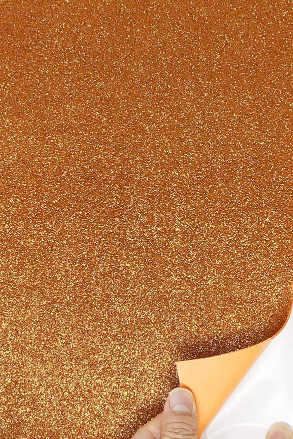 Allgala 12 Pack Glitter EVA Foam Paper 8 x 12inch Sheets-Orange-Color