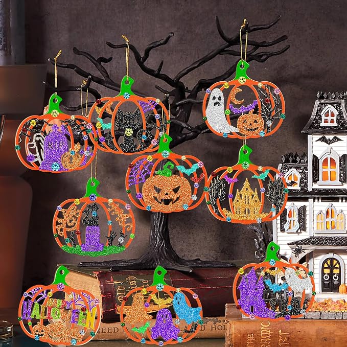 36PCS Wooden Pumpkins Ornaments to Paint Halloween Thanksgiving Decoration