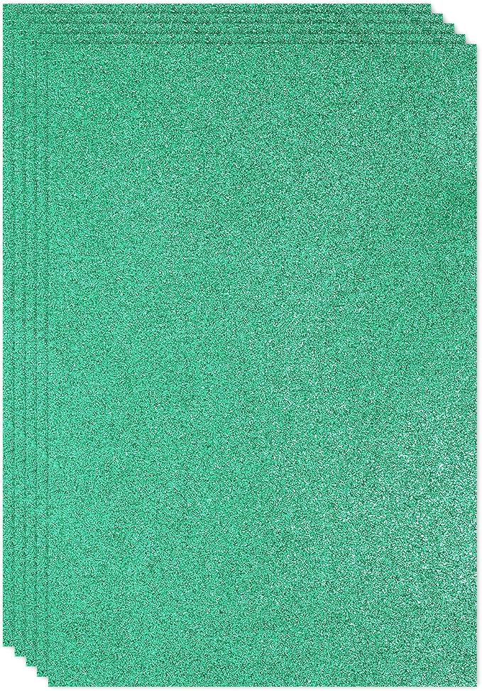 PATIKIL Dark Green Shiny EVA Glitter Foam Sheet 11.8 x 7.9 Inch 2mm Thick