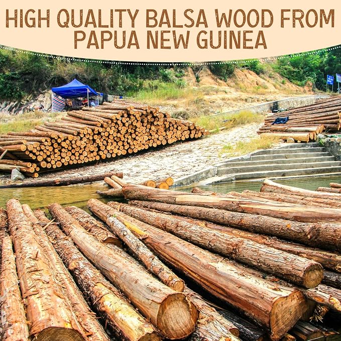 Yulejo 215 Pieces Balsa Wood Sticks Wooden Dowel Rods Square Hardwood