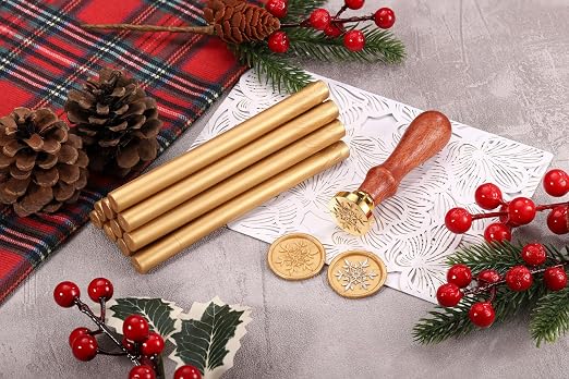 Yoption Wax Seal Kit, Snowflake Wax Seal Stamp