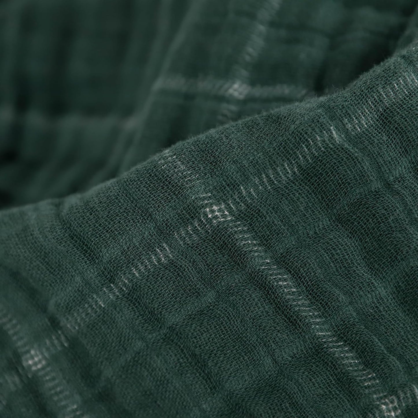 Little Unicorn Evergreen Plaid Cotton Muslin Quilt Receving Blanket | 100% Cotton | Super Soft | Babies and Toddlers | 30" x 40" | Machine Washable