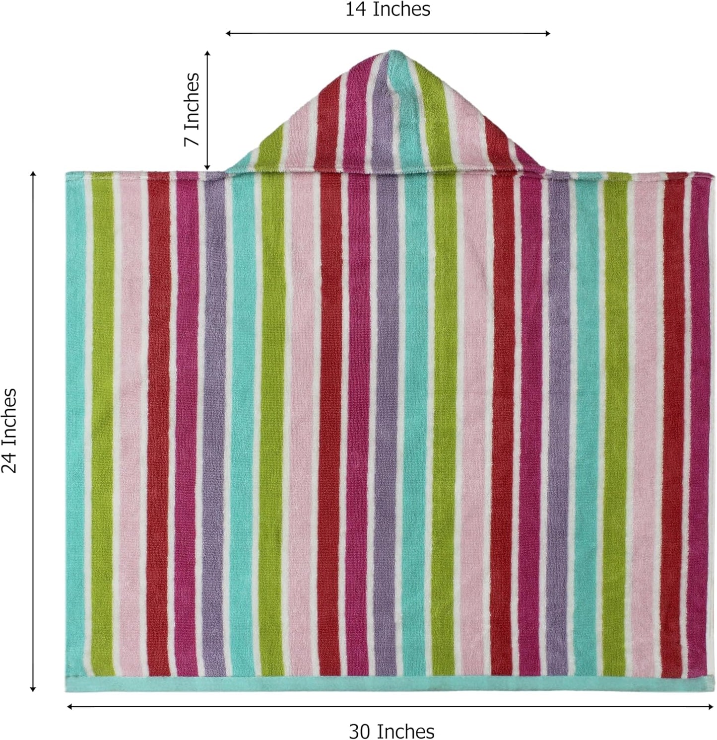 ORIGINAL KIDS Hooded Baby Towel for Newborn - 100% Cotton Large Baby Bath Towels with Hood for Infants, Toddler - Extra Absorbent & Soft Newborn Bath Essentials - Large 24x30 - Pink Multi