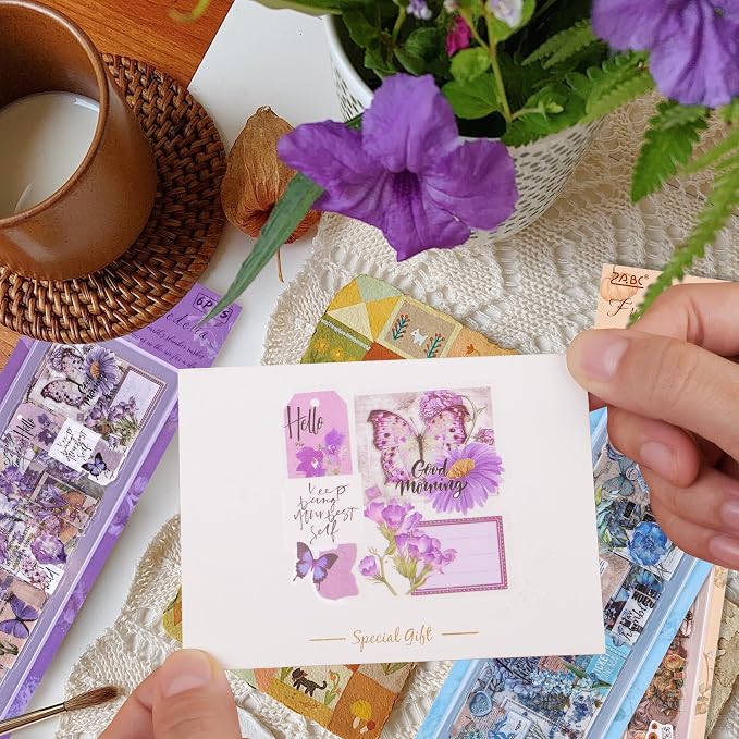 555Pcs Flower Stickers Journal Vintage Scrapbook Floral Plant Sticker | Flower