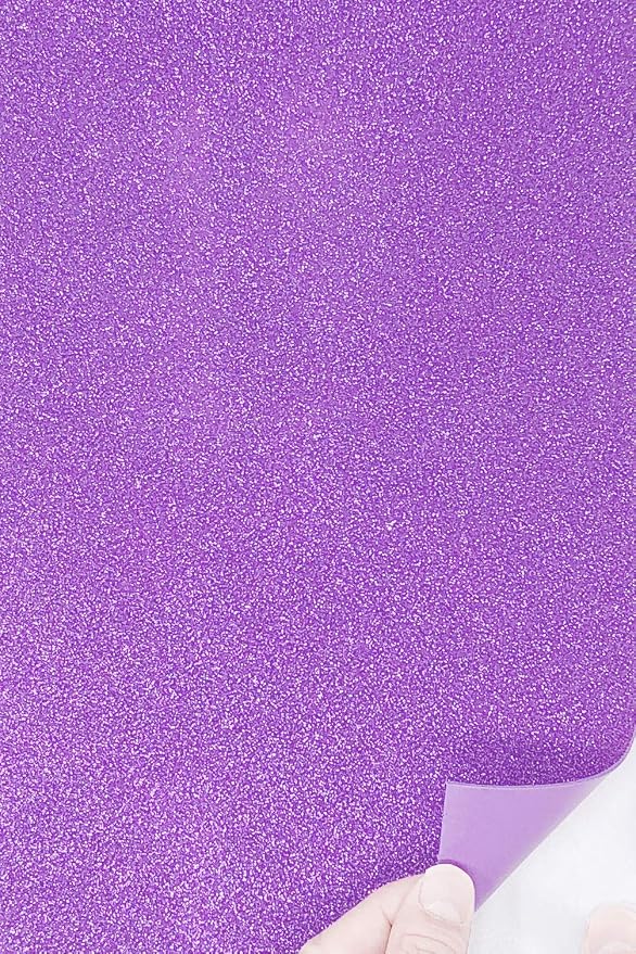Allgala 12 Pack Glitter EVA Foam Paper 8 x 12inch Sheets-Lavender Color