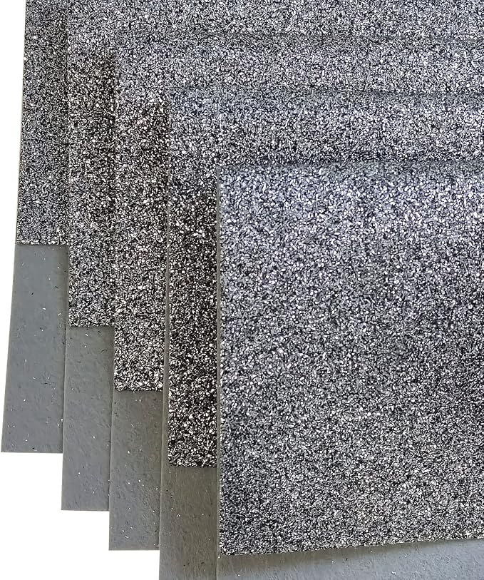 Jtnohx Glitter Felt Fabric, 8 x12 inches Felt Square Glitter