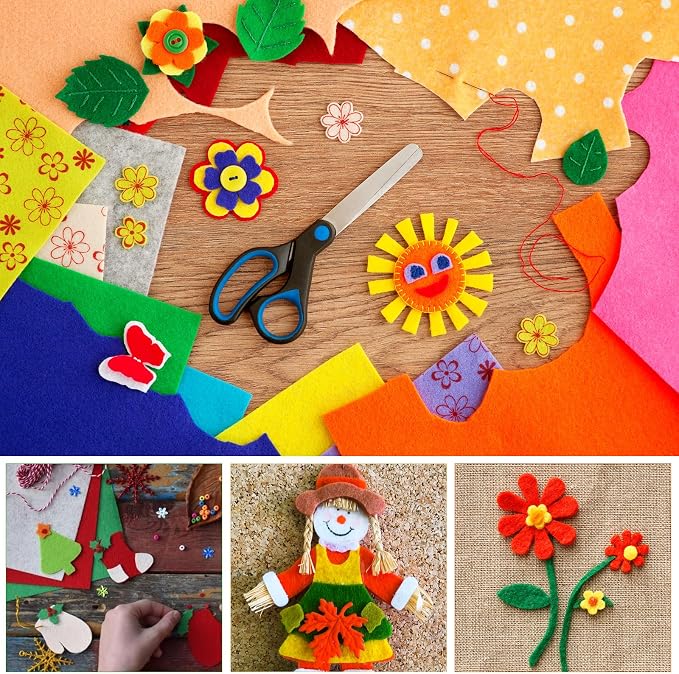 12 Pcs Felt Sheets, 7x11 Inch Stiff Felt