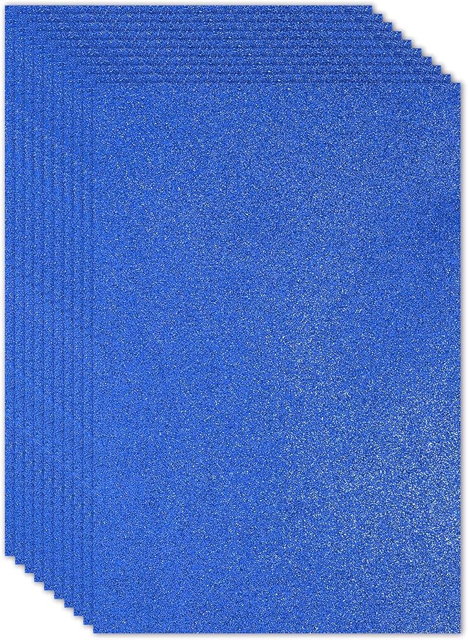 PATIKIL Dark Blue Shiny EVA Glitter Foam Sheet 16x12 Inch 2mm Thick