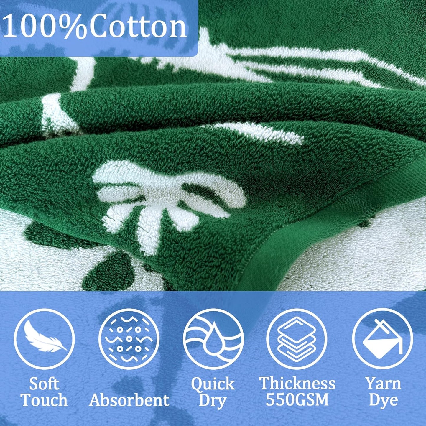 VOOVA & MOVAS Dinosaur Hooded Poncho Towels for Kids (4-8Years,28"x28"),Soft Cotton Thick Absorbent Towel Robe for Toddler Boys,Perfect for Bathroom | Pool | Swimming, Jacquard Green Dino