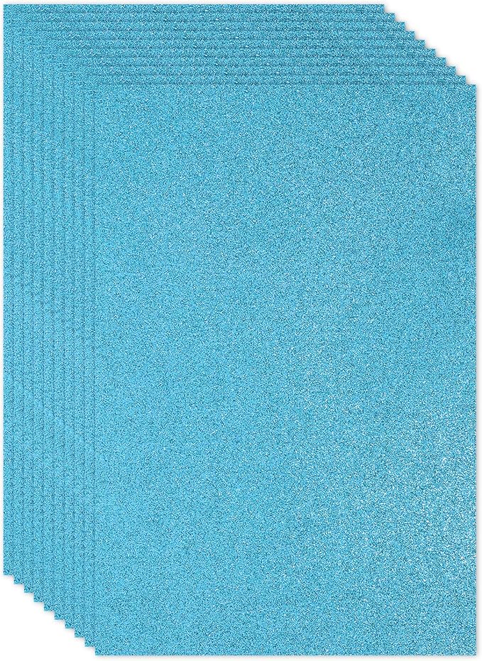 PATIKIL Light Blue Shiny EVA Glitter Foam Sheet 11 x 8 Inch 2mm Thick