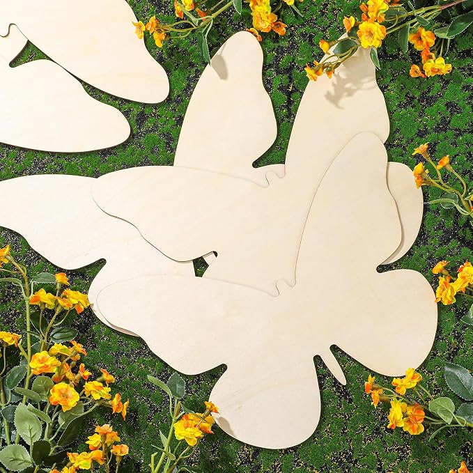 Anglechic 12 Pack 12 Inch Wooden Butterflies