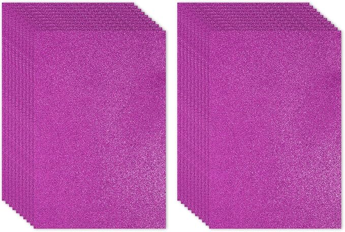 PATIKIL Purple Shiny EVA Glitter Foam Sheet 11 x 8 Inch 2mm Thick Sparkle EVA