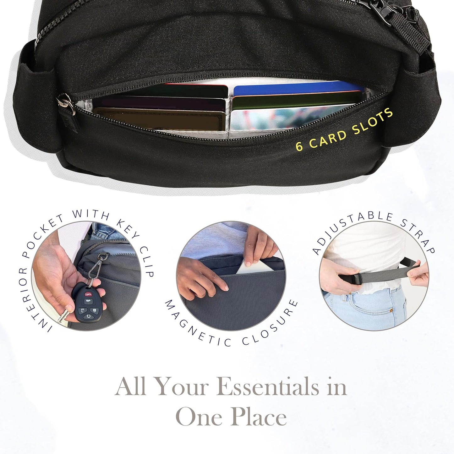Red Rovr Everyday Joey Belt Bag | Organization & Zipper pockets |Adjustable Strap for All Ages (Mauve)