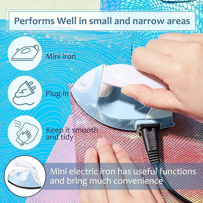 Honoson Mini Craft Iron Mini Heat Press Small Iron 3.93 x 2.36 x 2.76 in