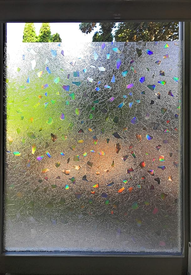 Window Film Stained Glass Frosted Decoration Art Window Privacy Film Static