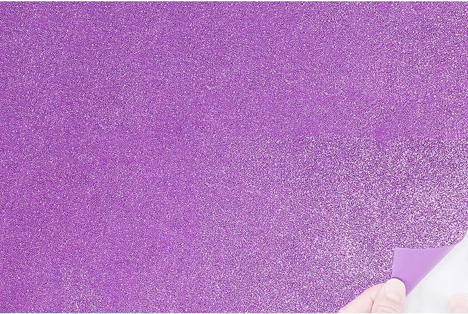 Allgala X-Large Self-Adhesive Glitter EVA Foam Sheets 12 Pack 12x16 inch
