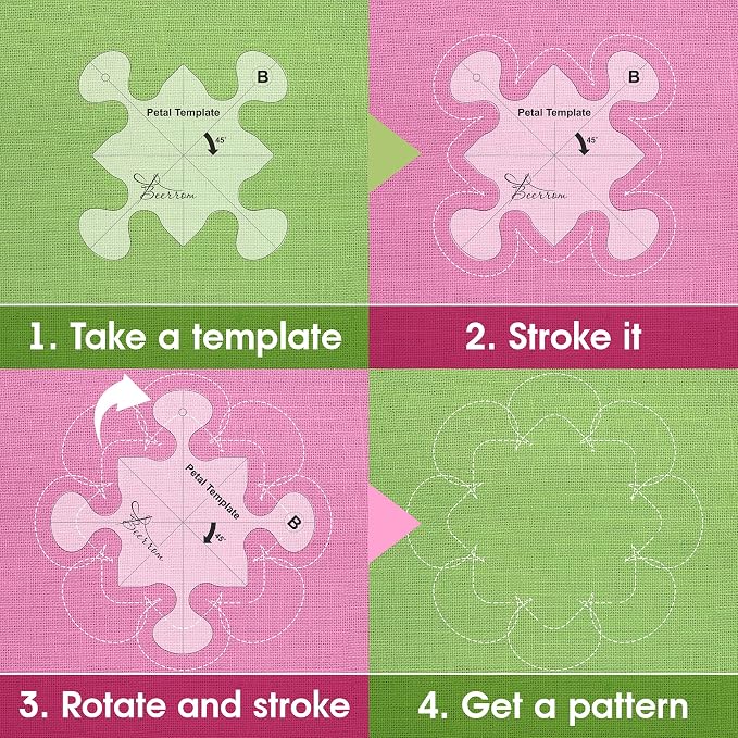 Petal Quilting Templates Set of 4
