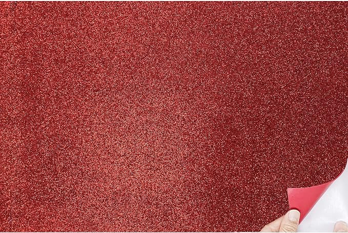 Allgala X-Large Self-Adhesive Glitter EVA Foam Sheets 12 Pack 12x16 inch Paper