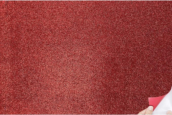 Allgala Jumbo Self-Adhesive Glitter EVA Foam Sheets 10 Pack 16x24 inch Paper